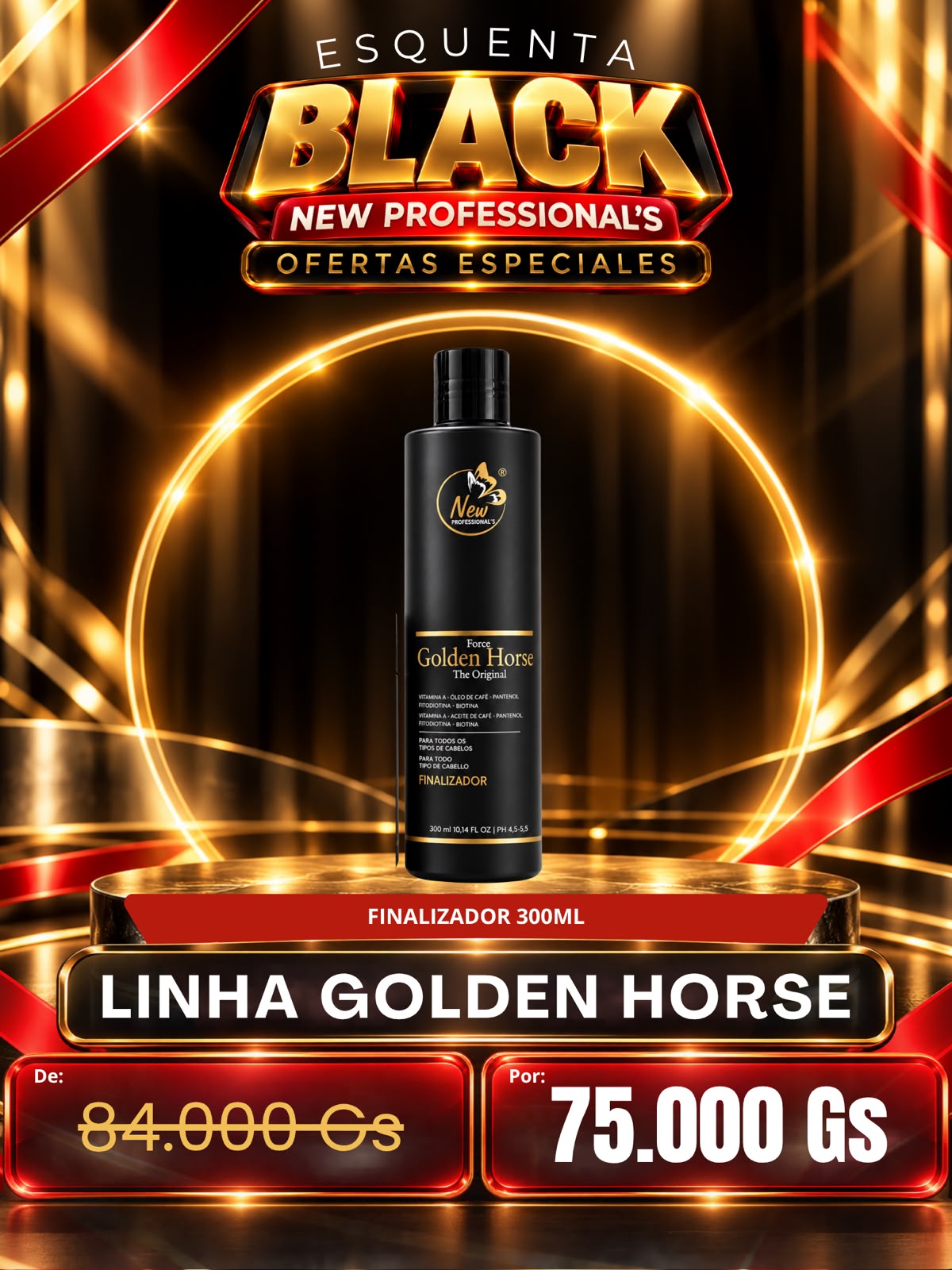 FINALIZADOR GOLDEN HOUSE 300ML ESQUENTA BLACK