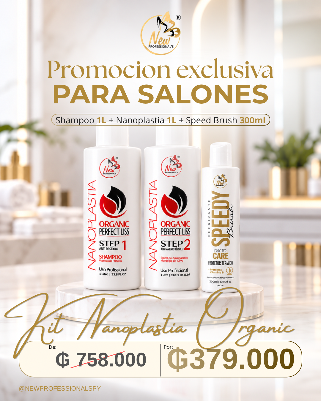 KIT NANOPLASTIA + PROTETOR TERMICO SPEED BRUSH de 758.000 por 379.000