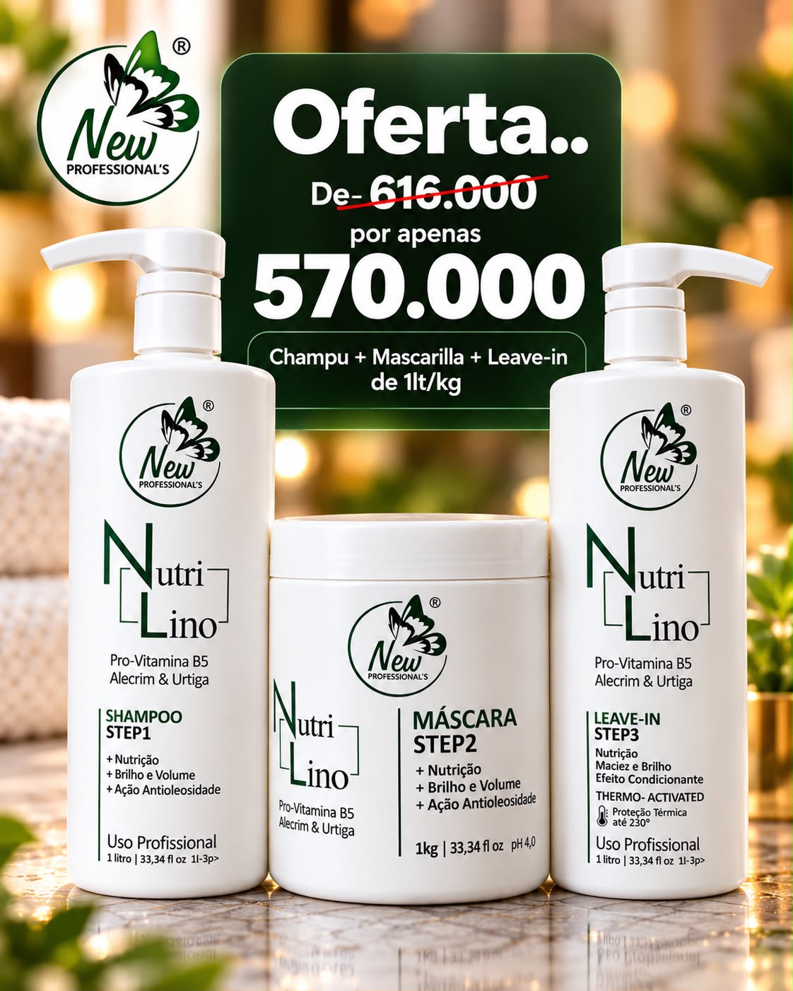 Kit Nutri Lino 1lt PROMO de 616.000 por 570.000