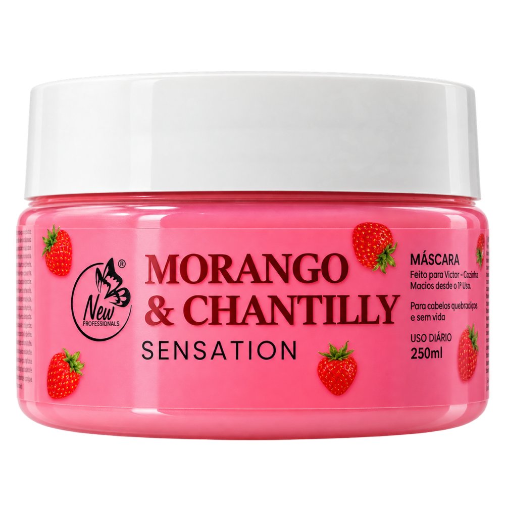 Máscara Morango c/ Chantilly 250gr