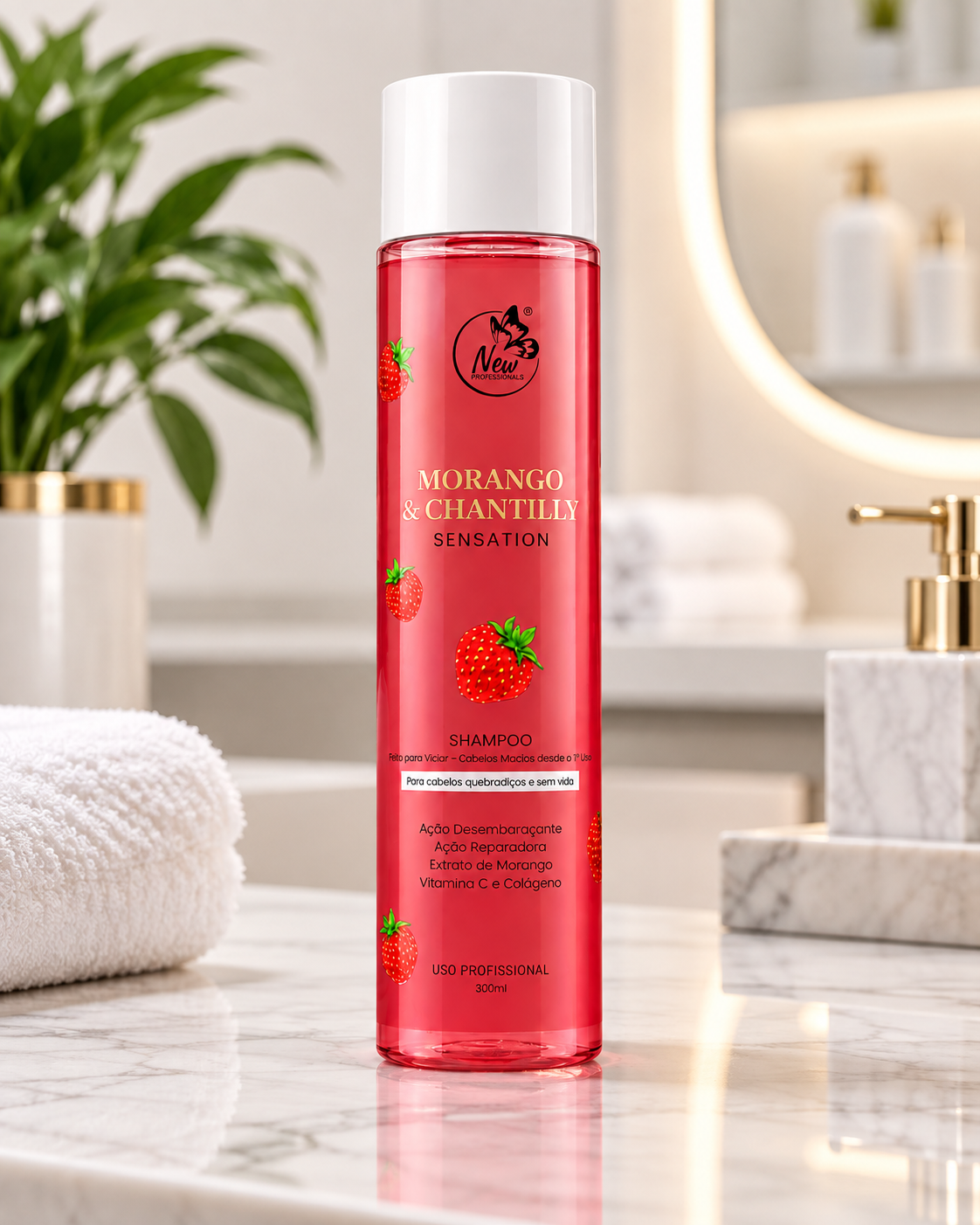 Shampoo Morango c/ Chantilly 300ml